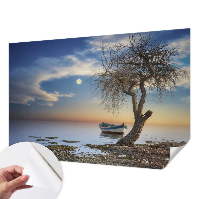 Selbstklebende Fototapete fürs Schlafzimmer mit einer friedlichen Landschaft