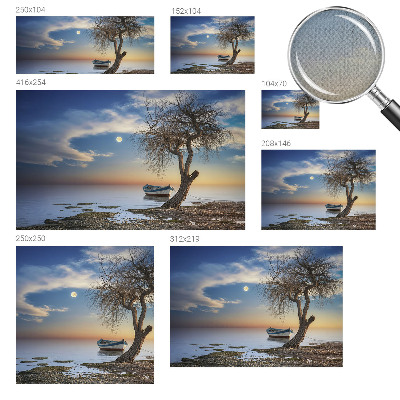 Selbstklebende Fototapete fürs Schlafzimmer mit einer friedlichen Landschaft