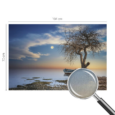 Selbstklebende Fototapete fürs Schlafzimmer mit einer friedlichen Landschaft