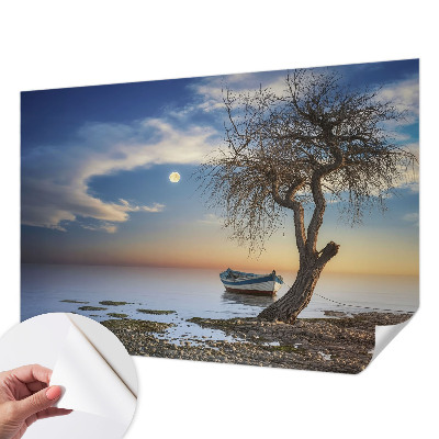 Selbstklebende Fototapete fürs Schlafzimmer mit einer friedlichen Landschaft
