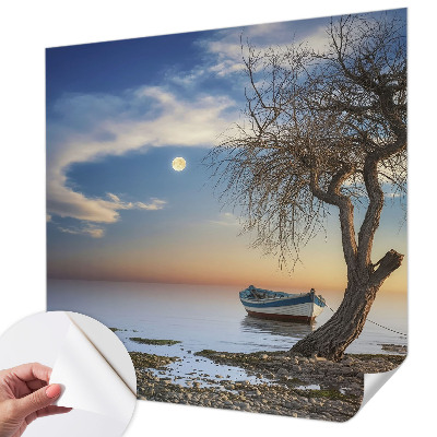 Selbstklebende Fototapete fürs Schlafzimmer mit einer friedlichen Landschaft