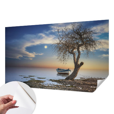Selbstklebende Fototapete fürs Schlafzimmer mit einer friedlichen Landschaft