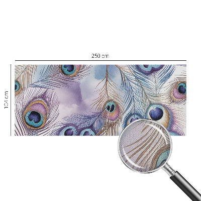 Fototapete in 3D-Optik mit Pfauenfeder-Motiv