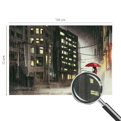 Moderne Fototapete nach Maß regnerische Stadt