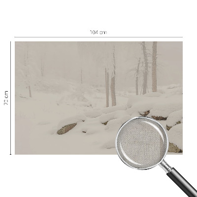 Hochwertige Bildtapete verschneiter Wald