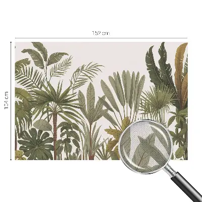 Vintage Tapete mit exotischem Blattmuster