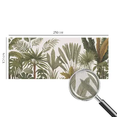 Vintage Tapete mit exotischem Blattmuster
