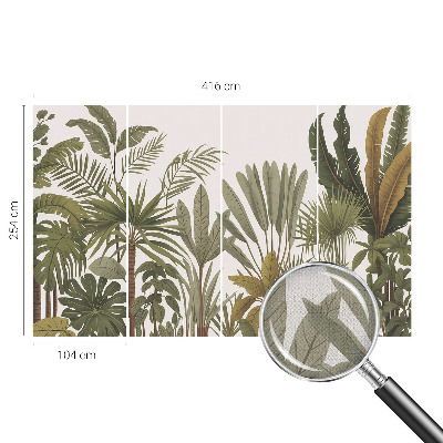 Vintage tapete Exotische Blätter