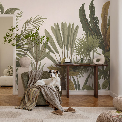 Vintage tapete Exotische Blätter