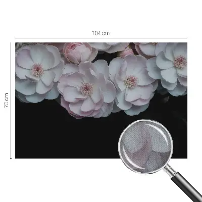 Motivtapete fürs Wohnzimmer mit einem zarten Blumenstrauß