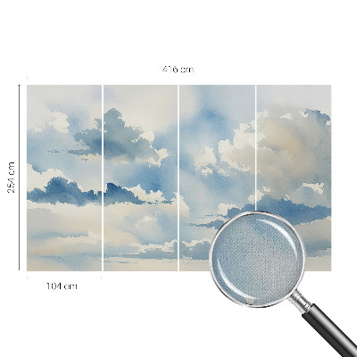 Selbstklebende Fototapete für die Wand mit Motiv himmlische Wolken