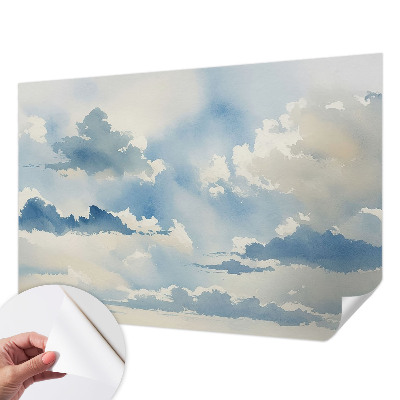 Selbstklebende Fototapete für die Wand mit Motiv himmlische Wolken