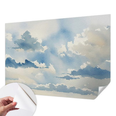 Selbstklebende Fototapete für die Wand mit Motiv himmlische Wolken