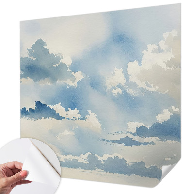 Selbstklebende Fototapete für die Wand mit Motiv himmlische Wolken