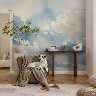 Selbstklebende Fototapete für die Wand mit Motiv himmlische Wolken