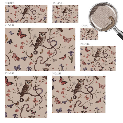 Selbstklebende Fototapete fürs Schlafzimmer Eulennatur