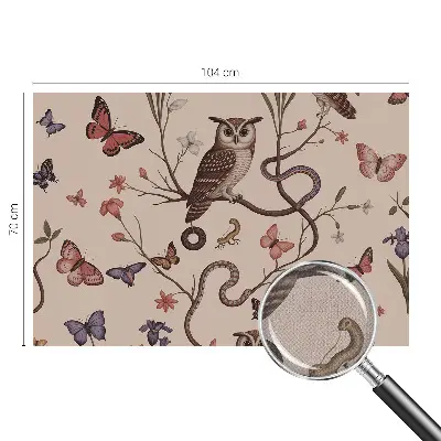 Selbstklebende Fototapete fürs Schlafzimmer mit Eulenmotiv