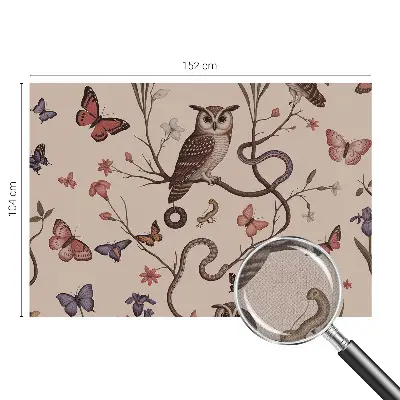 Selbstklebende Fototapete fürs Schlafzimmer mit Eulenmotiv