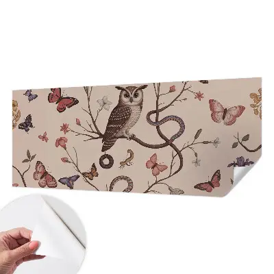 Selbstklebende Fototapete fürs Schlafzimmer mit Eulenmotiv