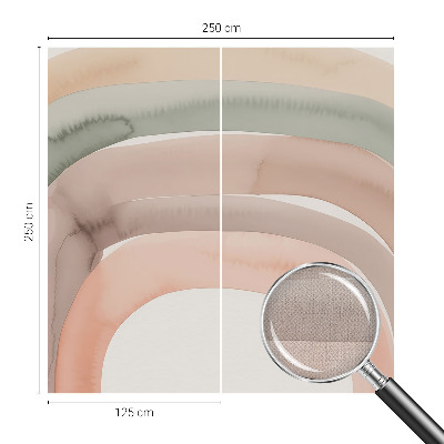 Selbstklebende Fototapete fürs Wohnzimmer mit Regenbogenbögen als Motiv