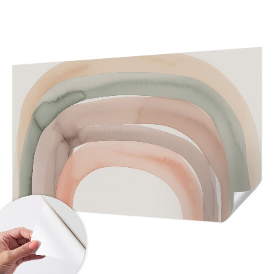 Selbstklebende Fototapete fürs Wohnzimmer mit Regenbogenbögen als Motiv