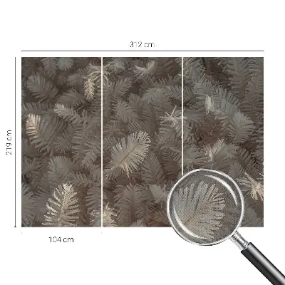 48D-Fototapete fürs Wohnzimmer mit Motiv gefrorener Zweige