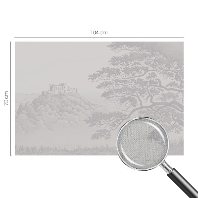Fototapete in 3D-Optik mit Burglandschaft