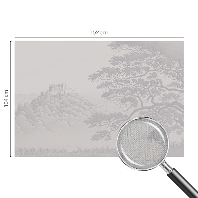 Fototapete in 3D-Optik mit Burglandschaft