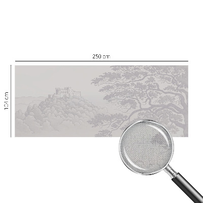 Fototapete in 3D-Optik mit Burglandschaft