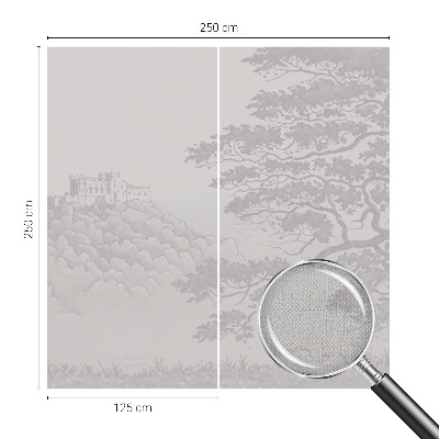 Fototapete in 3D-Optik mit Burglandschaft