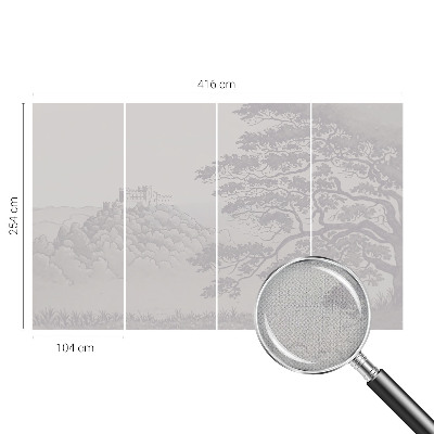 Fototapete in 3D-Optik Burglandschaft