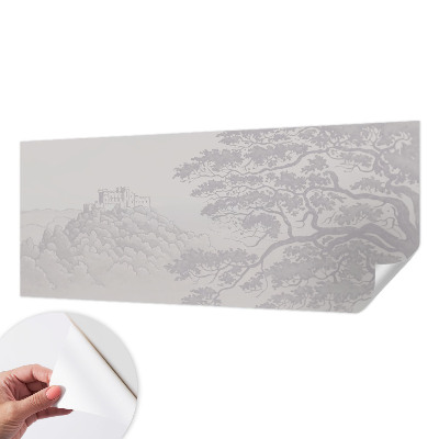 Fototapete in 3D-Optik mit Burglandschaft