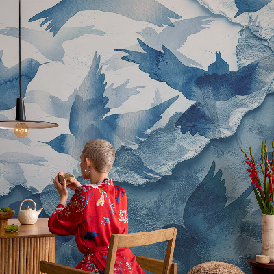 Motivtapete fürs Wohnzimmer Dynamische Vögel