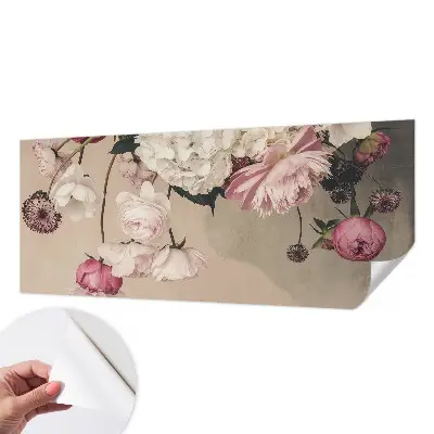 Motivtapete nach Maß mit romantischem Blumenmotiv
