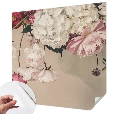 Motivtapete nach Maß mit romantischem Blumenmotiv