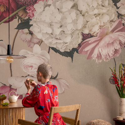 Motivtapete nach Maß Romantische Blumen