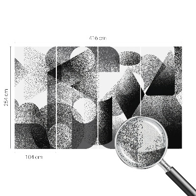 Selbstklebende Fototapete mit geometrischem Formenmuster