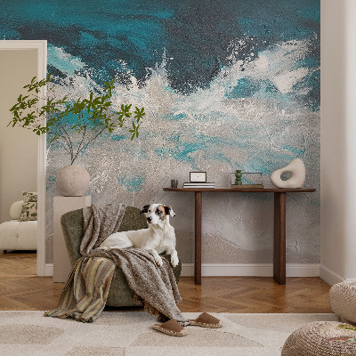 Selbstklebende Fototapete für die Wand mit Motiv Meereswellen