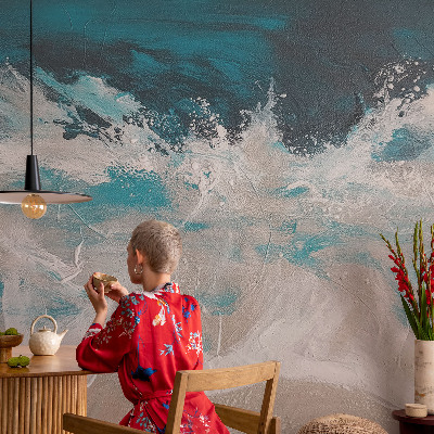 Selbstklebende Fototapete für die Wand mit Motiv Meereswellen