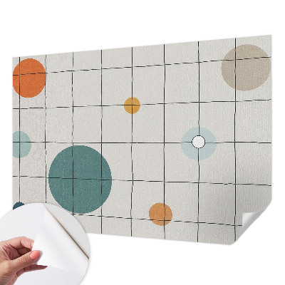 Selbstklebende Fototapete fürs Wohnzimmer Farbige Kreise