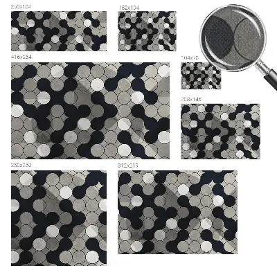 Selbstklebende Fototapete fürs Schlafzimmer mit geometrischem Kreismuster