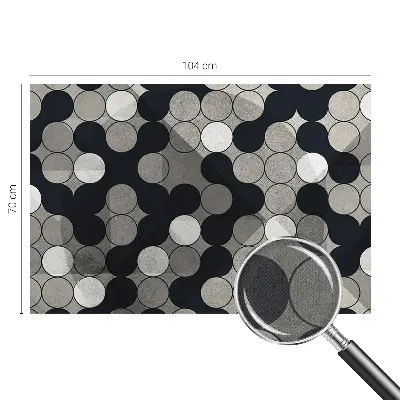 Selbstklebende Fototapete fürs Schlafzimmer mit geometrischem Kreismuster