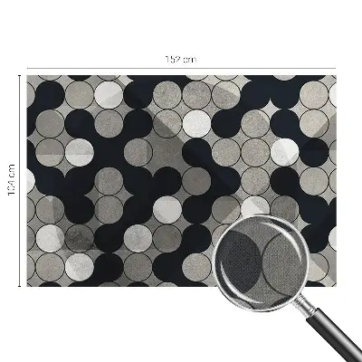 Selbstklebende Fototapete fürs Schlafzimmer mit geometrischem Kreismuster