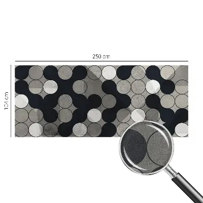 Selbstklebende Fototapete fürs Schlafzimmer mit geometrischem Kreismuster