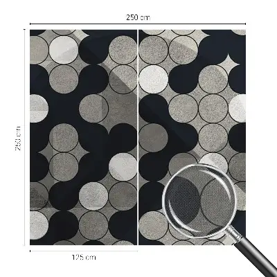 Selbstklebende Fototapete fürs Schlafzimmer mit geometrischem Kreismuster