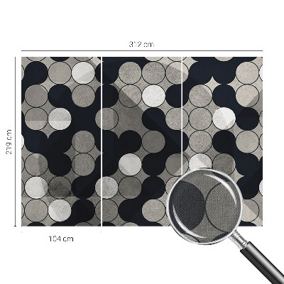 Selbstklebende Fototapete fürs Schlafzimmer Geometrische Kreise