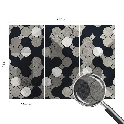 Selbstklebende Fototapete fürs Schlafzimmer mit geometrischem Kreismuster