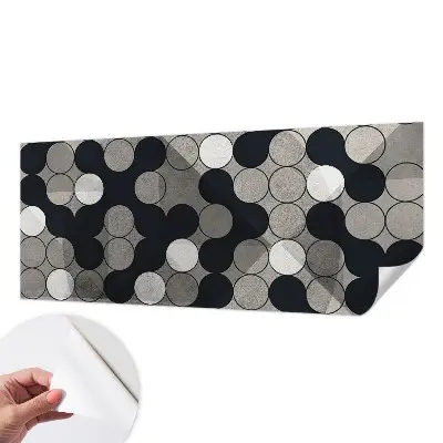 Selbstklebende Fototapete fürs Schlafzimmer mit geometrischem Kreismuster