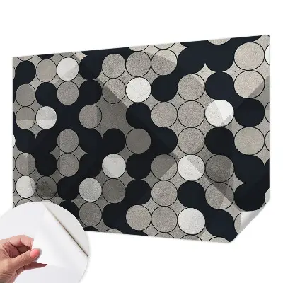 Selbstklebende Fototapete fürs Schlafzimmer mit geometrischem Kreismuster