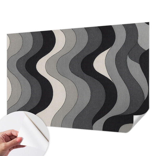 Selbstklebende Fototapete fürs Kinderzimmer Graue Wellen